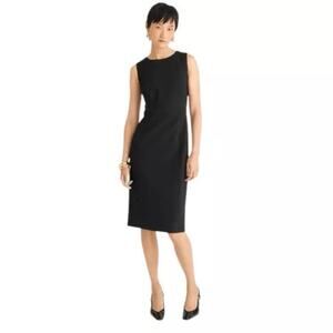 J.Crew  365 Long Sheath Dress in Four Season Stretch Black Sz 2 NWT, Retail $168